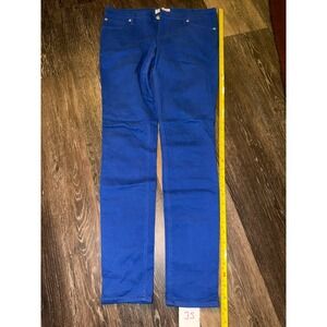 Express Stella Jeans Skinny Leg Royal Blue Pants Mid Rise Stretch 8